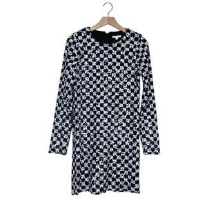 GB Gianni Bini Women's S Black White Sequined Fully Lined Cocktail Dress